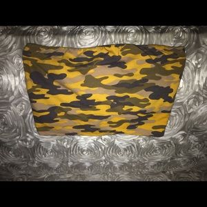 Yellow camo croptop